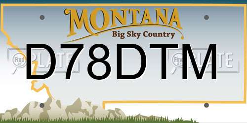 D78DTM Montana License Plate