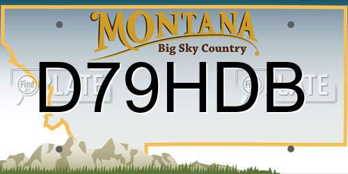 D79HDB Montana License Plate