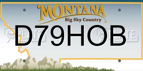D79HOB Montana License Plate