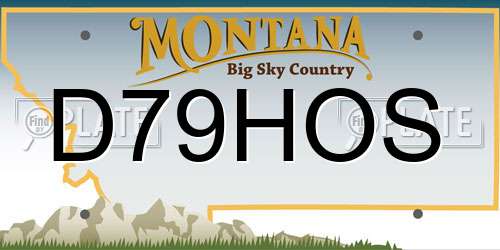 D79HOS Montana License Plate