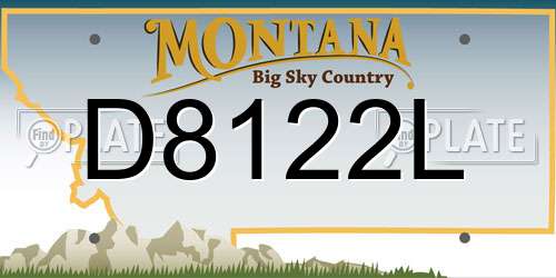 D8122L Montana License Plate