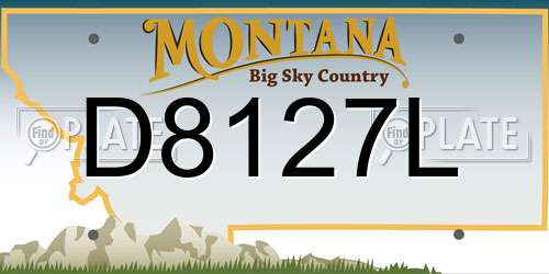 D8127L Montana License Plate