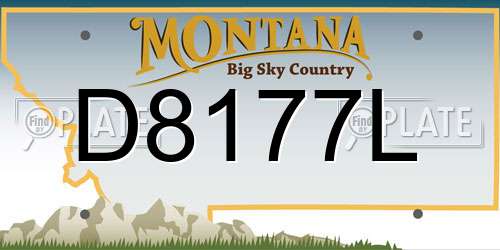 D8177L Montana License Plate