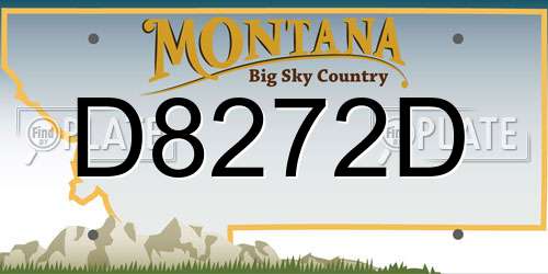 D8272D Montana License Plate