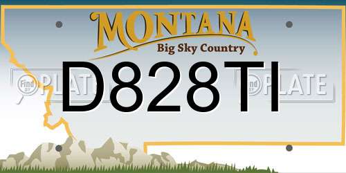 D828TI Montana License Plate