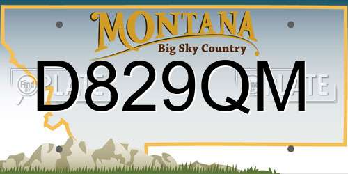 D829QM Montana License Plate