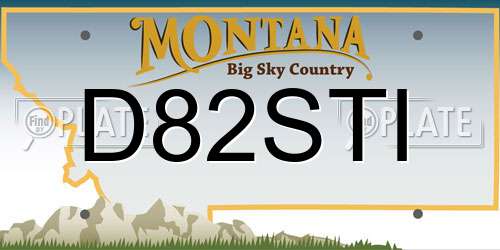 D82STI Montana License Plate