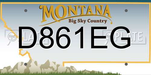 D861EG Montana License Plate
