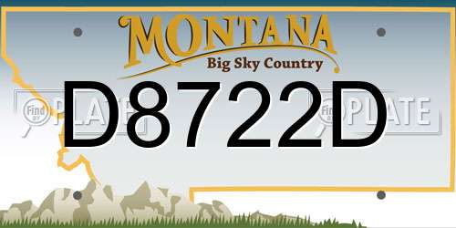D8722D Montana License Plate