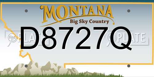 D8727Q Montana License Plate