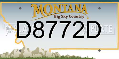 D8772D Montana License Plate