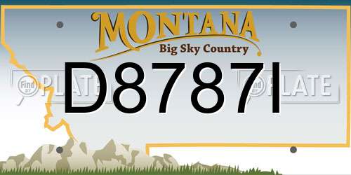 D8787I Montana License Plate