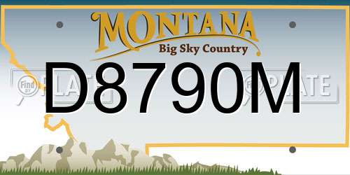 D8790M Montana License Plate
