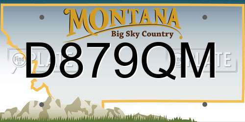 D879QM Montana License Plate
