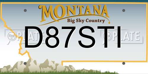 D87STI Montana License Plate