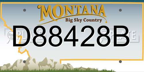 D88428B Montana License Plate