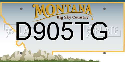 D905TG Montana License Plate