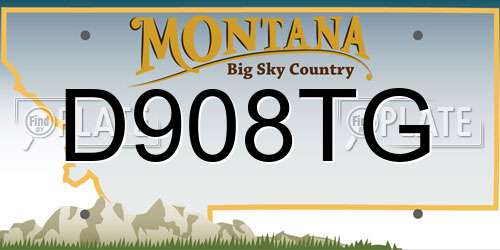 D908TG Montana License Plate
