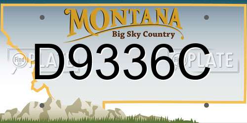 D9336C Montana License Plate