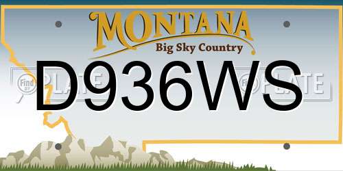 D936WS Montana License Plate
