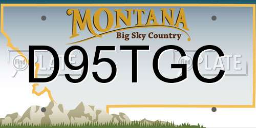 D95TGC Montana License Plate
