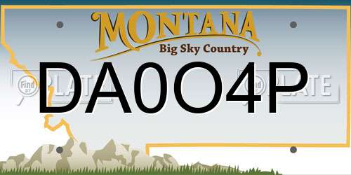 DA0O4P Montana License Plate