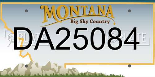 DA25084 Montana License Plate
