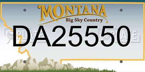 DA25550 Montana License Plate