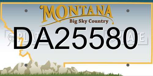 DA25580 Montana License Plate