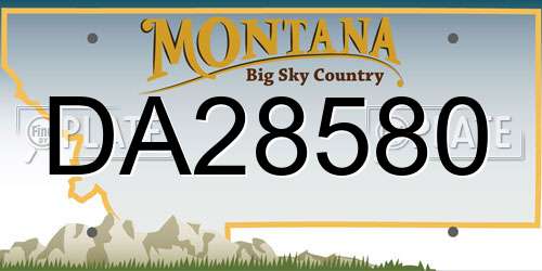 DA28580 Montana License Plate