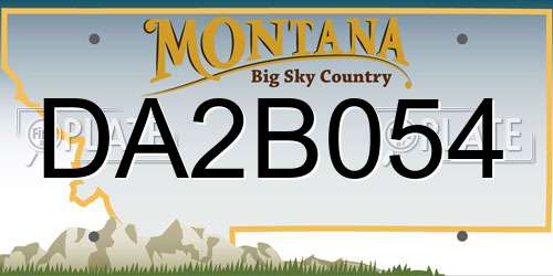 DA2B054 Montana License Plate