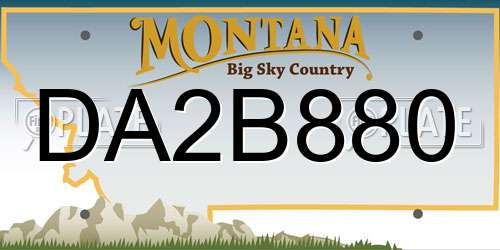 DA2B880 Montana License Plate
