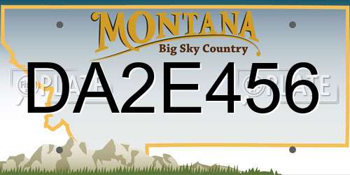 DA2E456 Montana License Plate