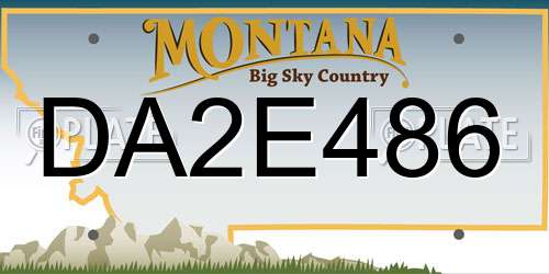 DA2E486 Montana License Plate