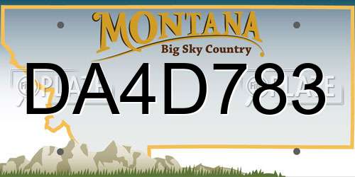 DA4D783 Montana License Plate