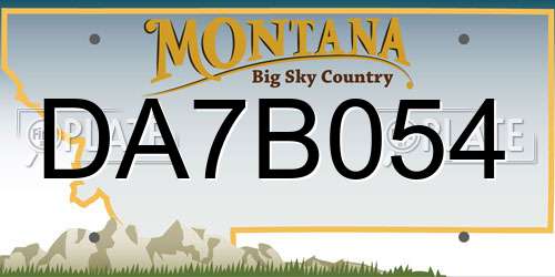 DA7B054 Montana License Plate