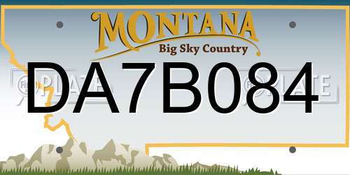 DA7B084 Montana License Plate