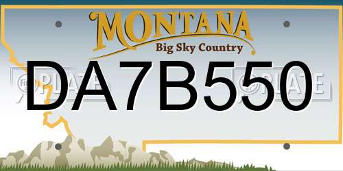 DA7B550 Montana License Plate