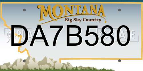 DA7B580 Montana License Plate