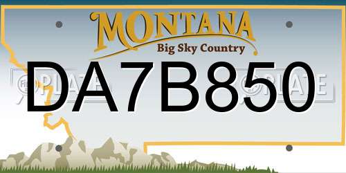 DA7B850 Montana License Plate