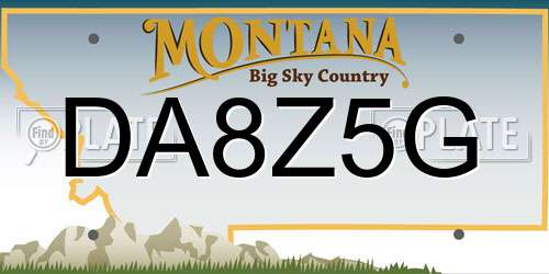 DA8Z5G Montana License Plate