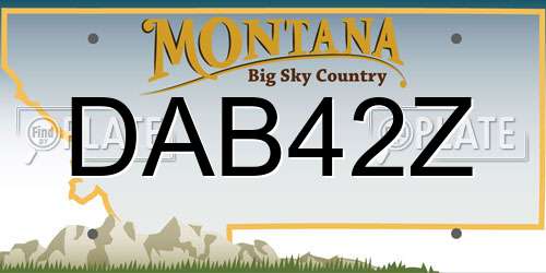DAB42Z Montana License Plate