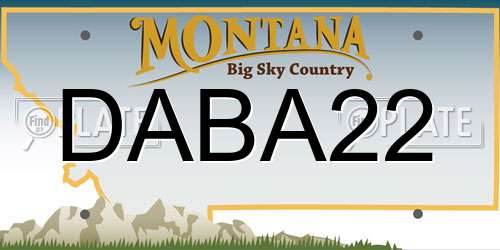 DABA22 Montana License Plate