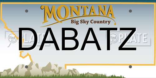 DABATZ Montana License Plate