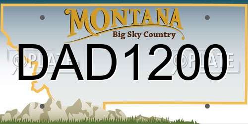 DAD1200 Montana License Plate