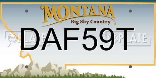 DAF59T Montana License Plate