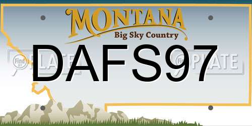 DAFS97 Montana License Plate