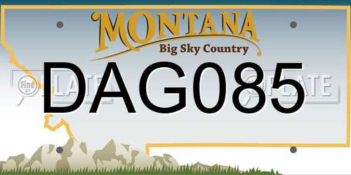 DAG085 Montana License Plate