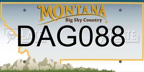 DAG088 Montana License Plate
