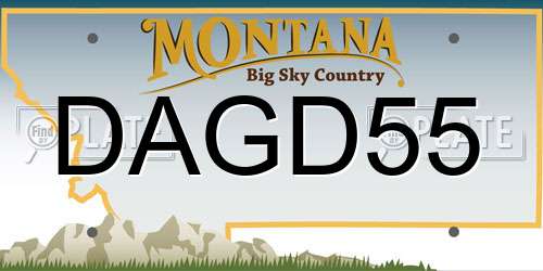 DAGD55 Montana License Plate